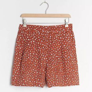 The Odells Red Motif Malmo Belted Beach Shorts